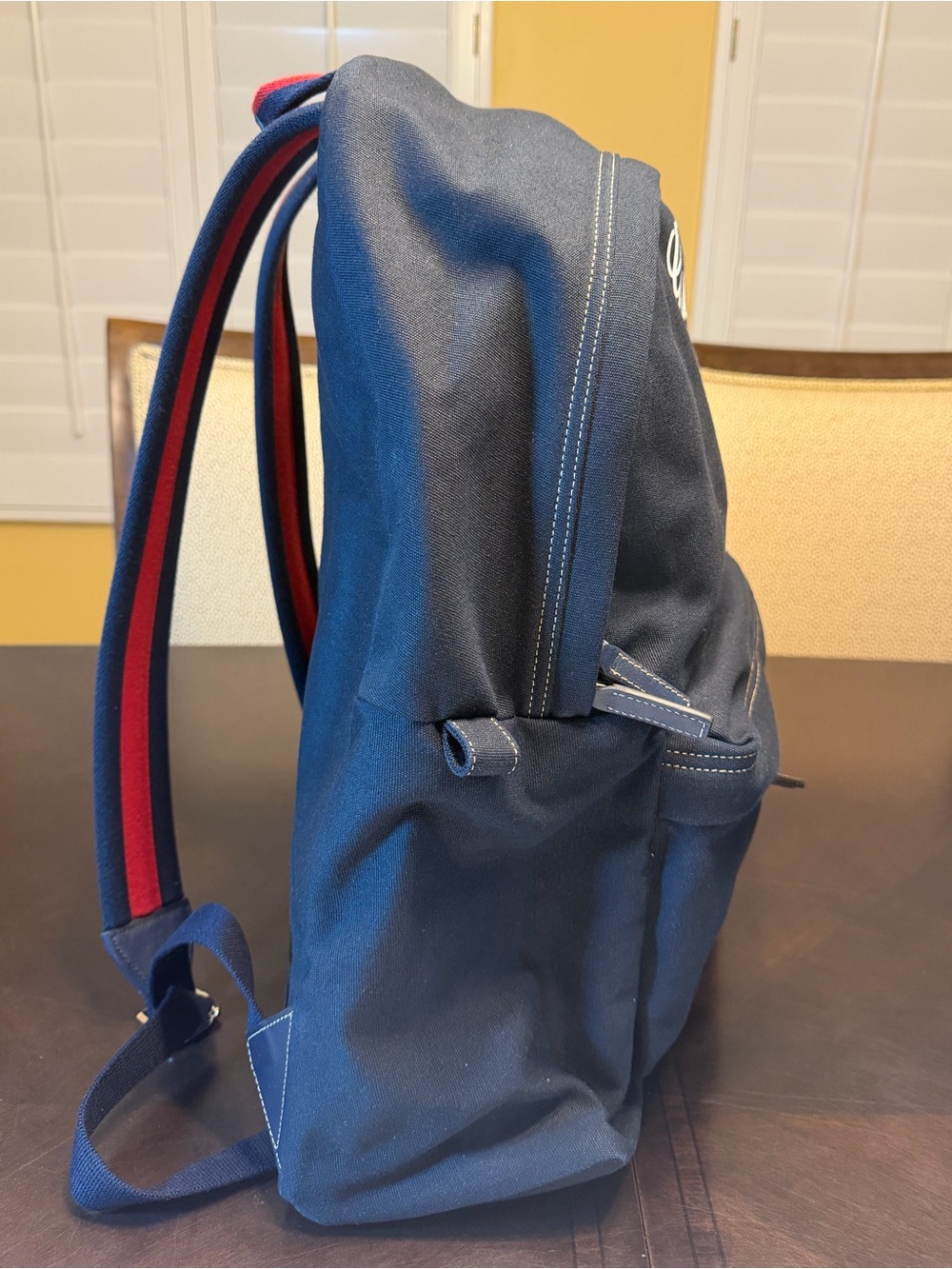 New Authentic Gucci Logo Black Canvas Backpack - Picture 5 of 16